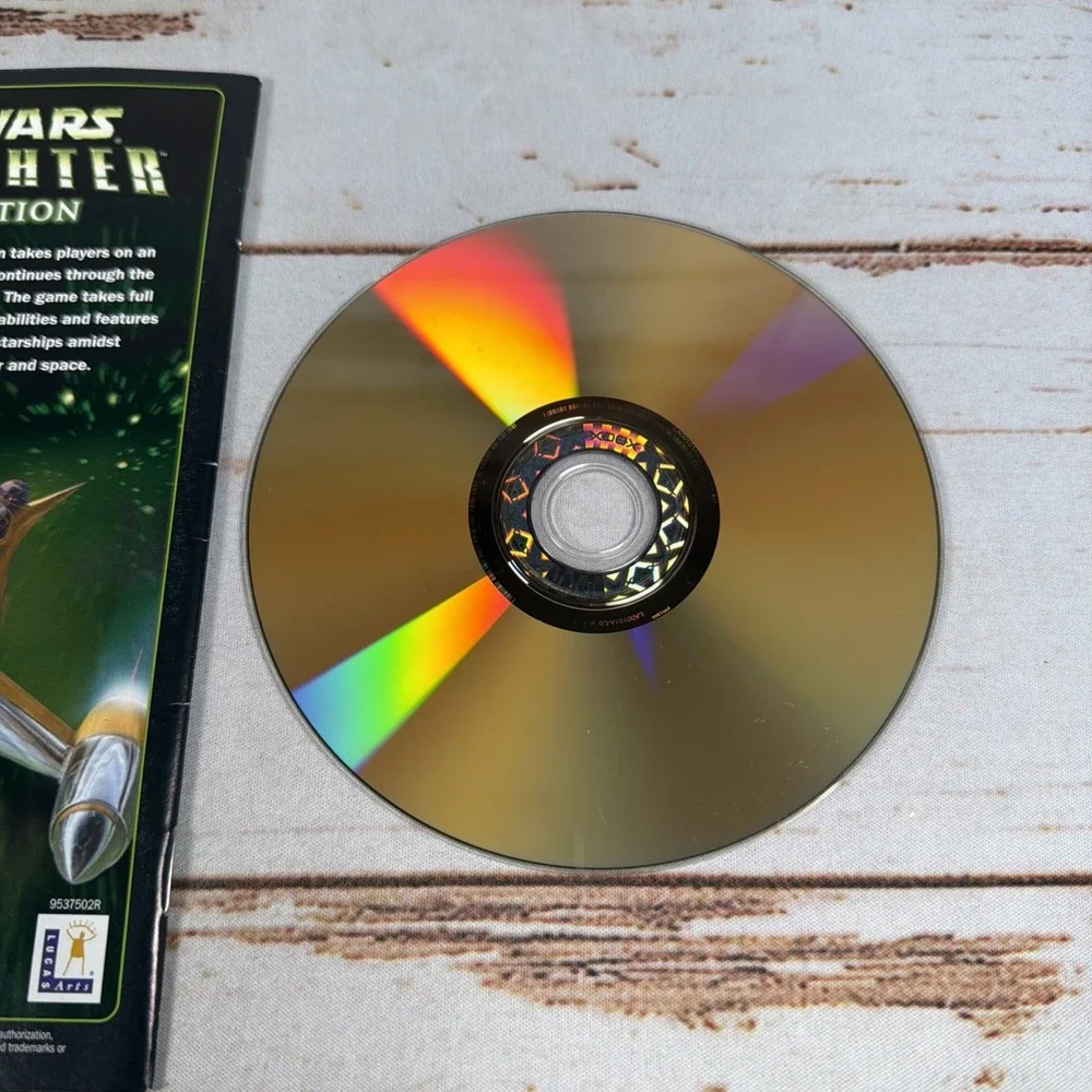 Star Wars Obi-Wan Microsoft Xbox Platinum Hits Game Disc and Booklet